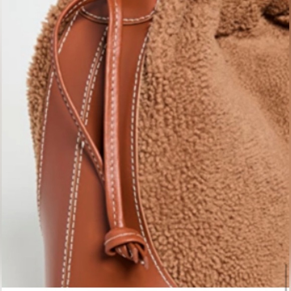 STAUD Cinch Shearling Bucket Bag, originally $475, excellent condition - Picture 4 of 9